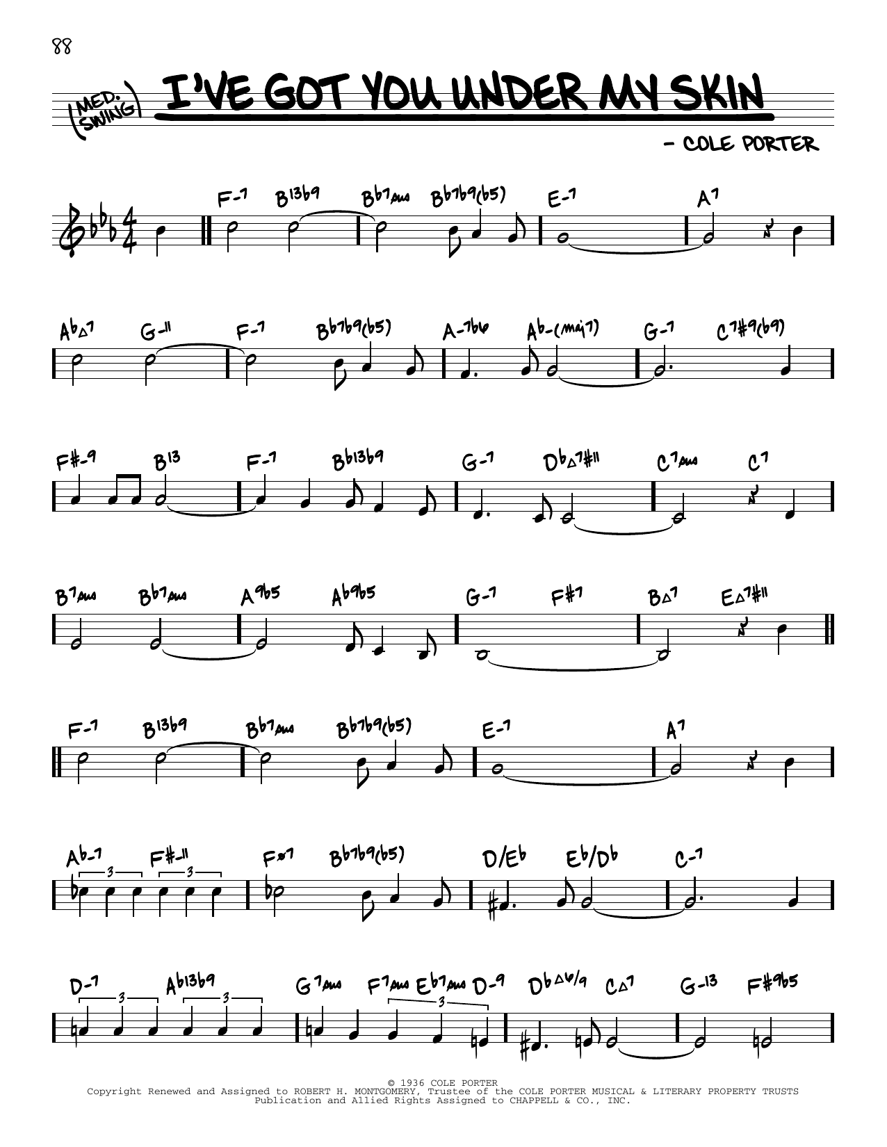 Product picture to: I've Got You Under My Skin (arr. David Hazeltine)