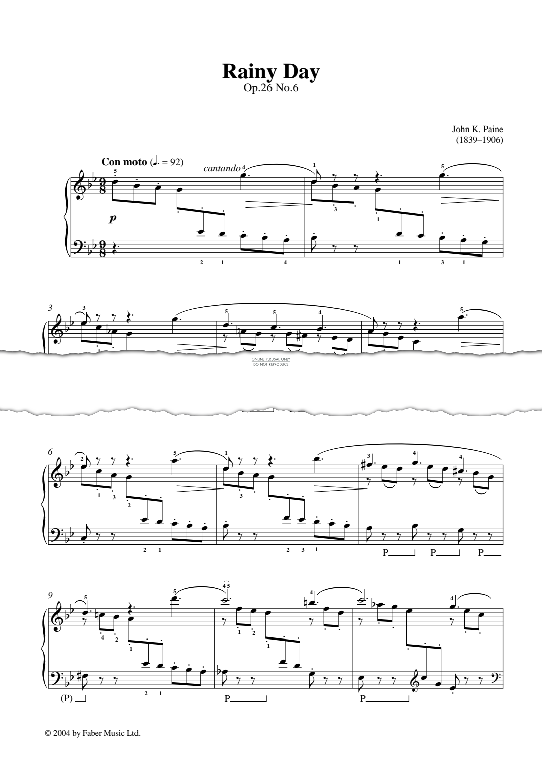 Produktbild zu: Rainy Day Op.26, No.6