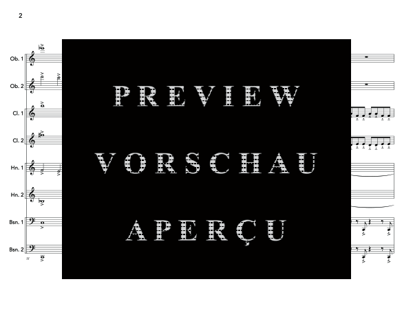 Produktgalerie: Seite 6 von 11 Wind Octet, , (Holzbläser Ensemble 2x Oboe, 2x Klarinette, 2x Horn und Fagott)