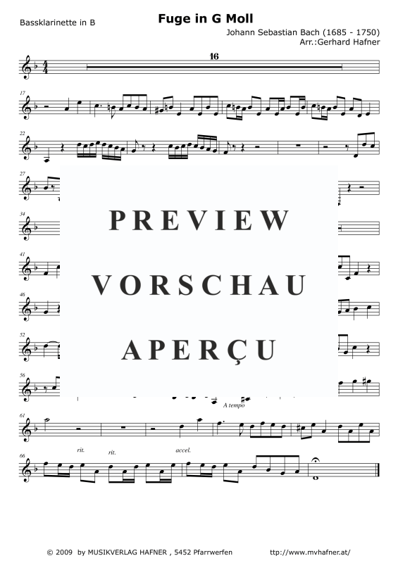 Product gallery: Page 9 of 9 Fuge in G Moll, , (Clarinet Quintet)