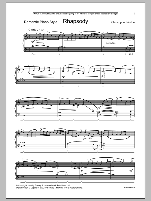 Product gallery: Page 1 of 1 Rhapsody, Christopher Norton