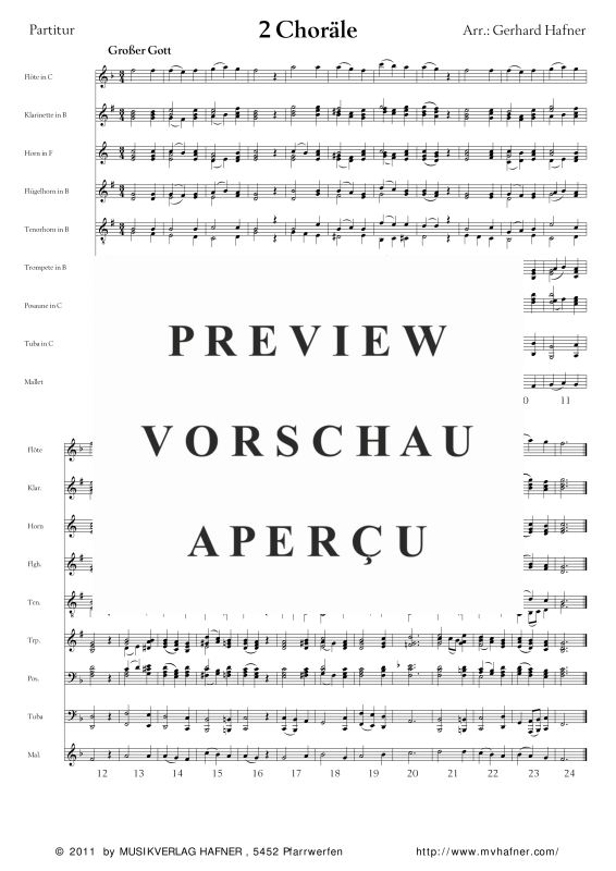 gallery: Grosser Gott / Lobet den Herren, , (wind orchestra)