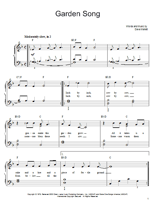 Product picture to: Garden Song