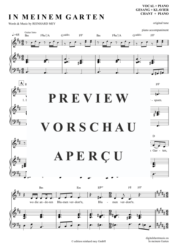 Product gallery: Page 9 of 11 In Meinem Garten, Mey, Reinhard, Gesang mit Klavierbegleitung