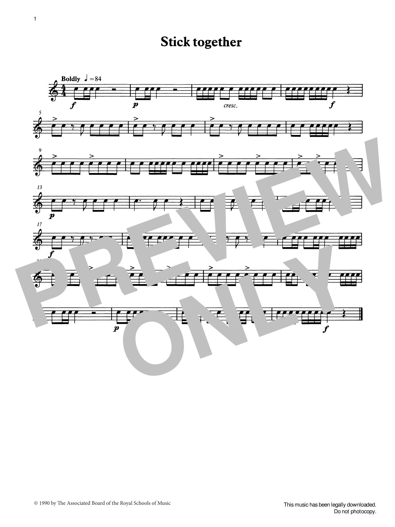 Produktgalerie: Seite 1 von 1 Stick Together from Graded Music for Snare Drum, Book I, Ian Wright and Kevin Hathaway, Percussion