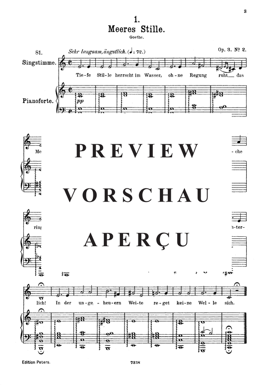 Product picture to: Meeres Stille D.216Franz Schubert