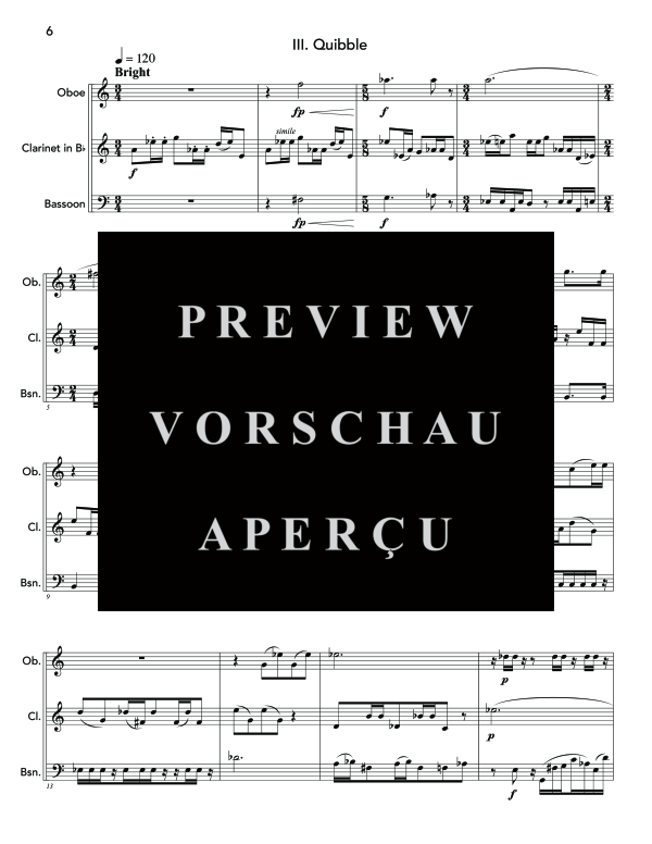 Product gallery: Page 10 of 11 Parley for Winds, , (woodwind trio oboe, clarinet and bassoon)