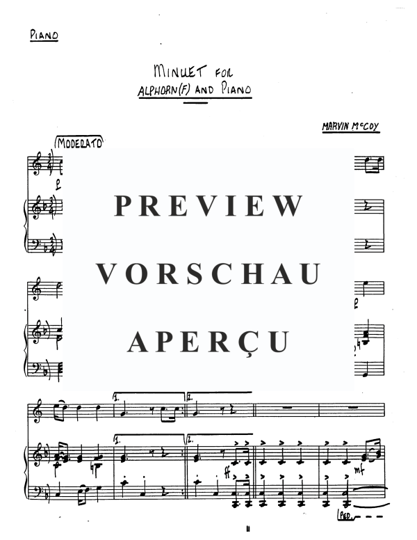 Produktgalerie: Seite 3 von 7 Minuet, , Alphorn in F und Klavier