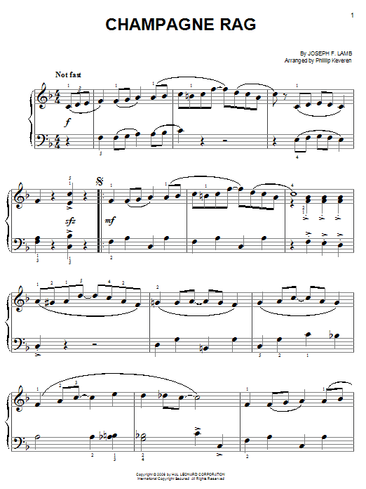 Product picture to: Champagne Rag (arr. Phillip Keveren)