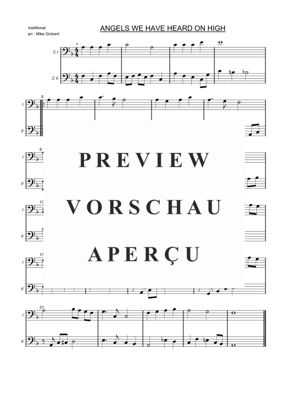 gallery: Carols in Duet, , Duette für 2 Posaunen oder Instrumente in C Bass