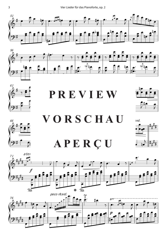 Product gallery: Page 7 of 8 Vier Lieder für das Pianoforte, op. 2 , , Piano Solo