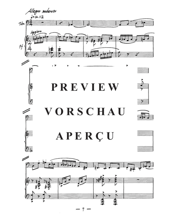 Product gallery: Page 8 of 21 Impromptu No 1 , , (tuba + piano)