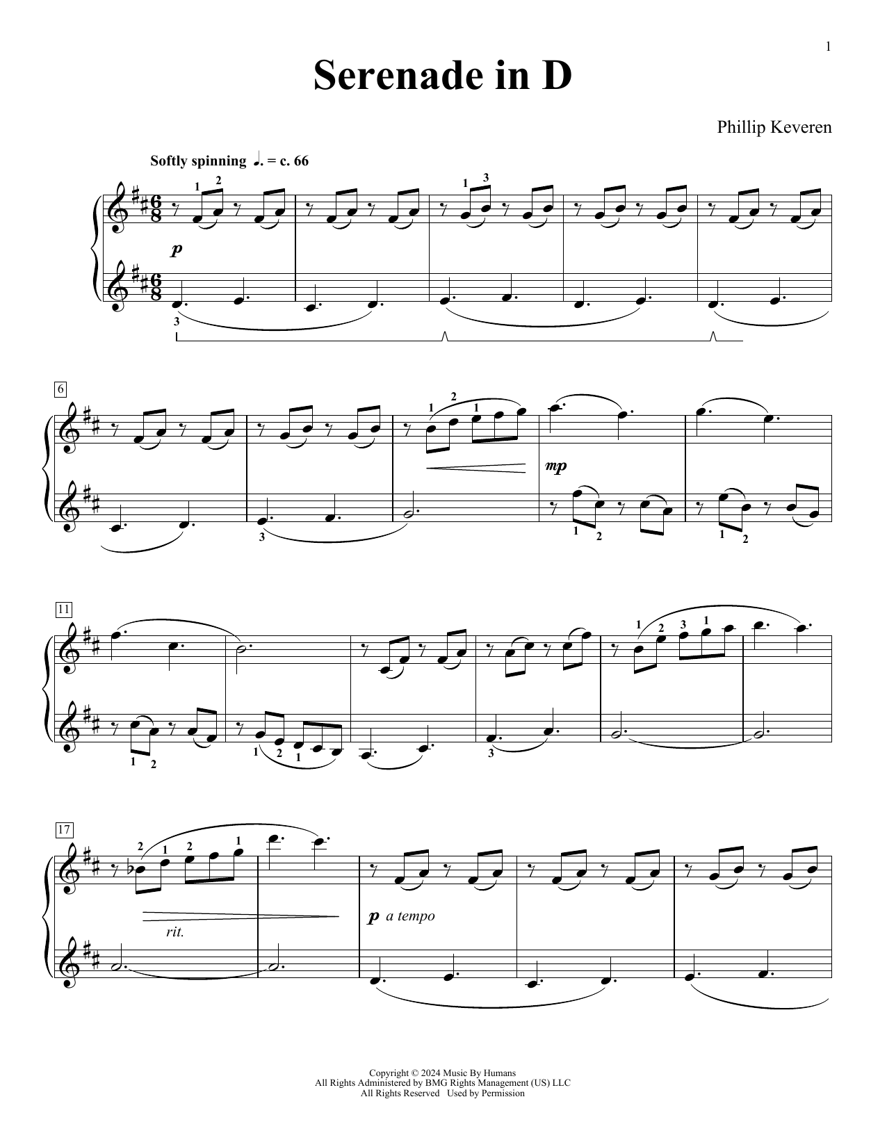 Product picture to: Serenade In D (Drifting Off To Dreamland)