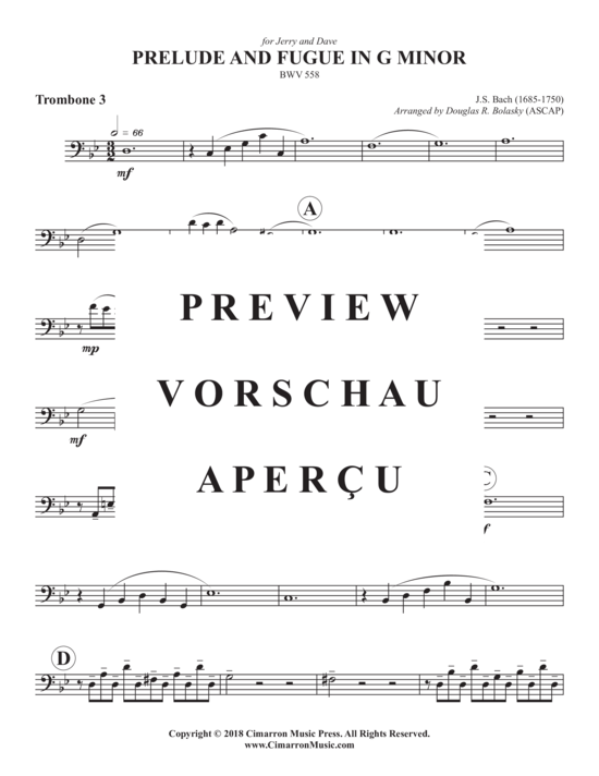 Product gallery: Page 11 of 14 Prelude and Fugue in g minor , , (Trombone Quartet)