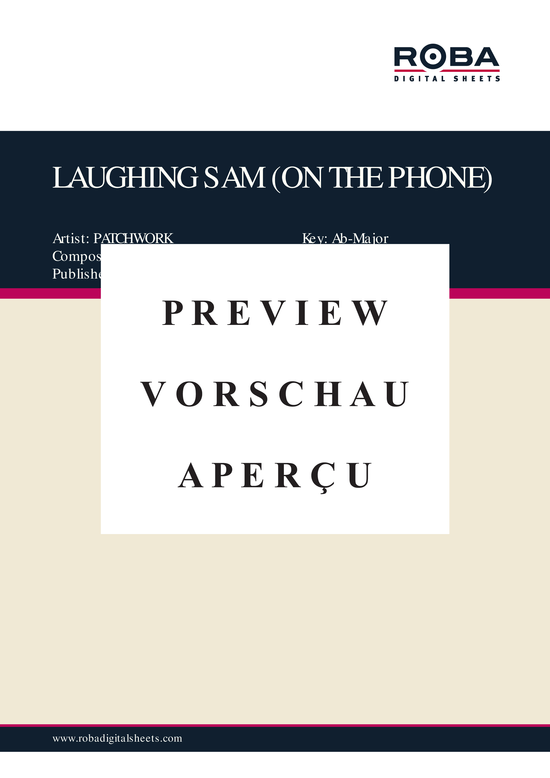 Produktgalerie: Seite 2 von 4 LAUGHING SAM (ON THE PHONE), 	PATCHWORK, Klavier und Gesang