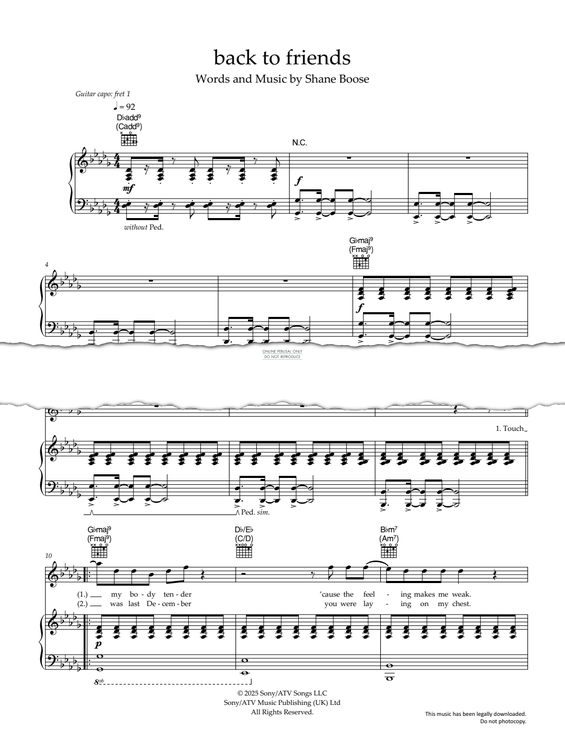 Product gallery: Page 1 of 1 Back To Friends, Sombr