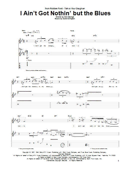 Produktbild zu: I Ain't Got Nothin' But The Blues