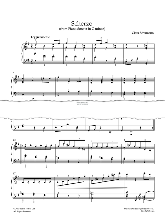 Produktgalerie: Seite 1 von 1 Scherzo (from 'Piano Sonata in G minor'), Clara Schumann, Klavier