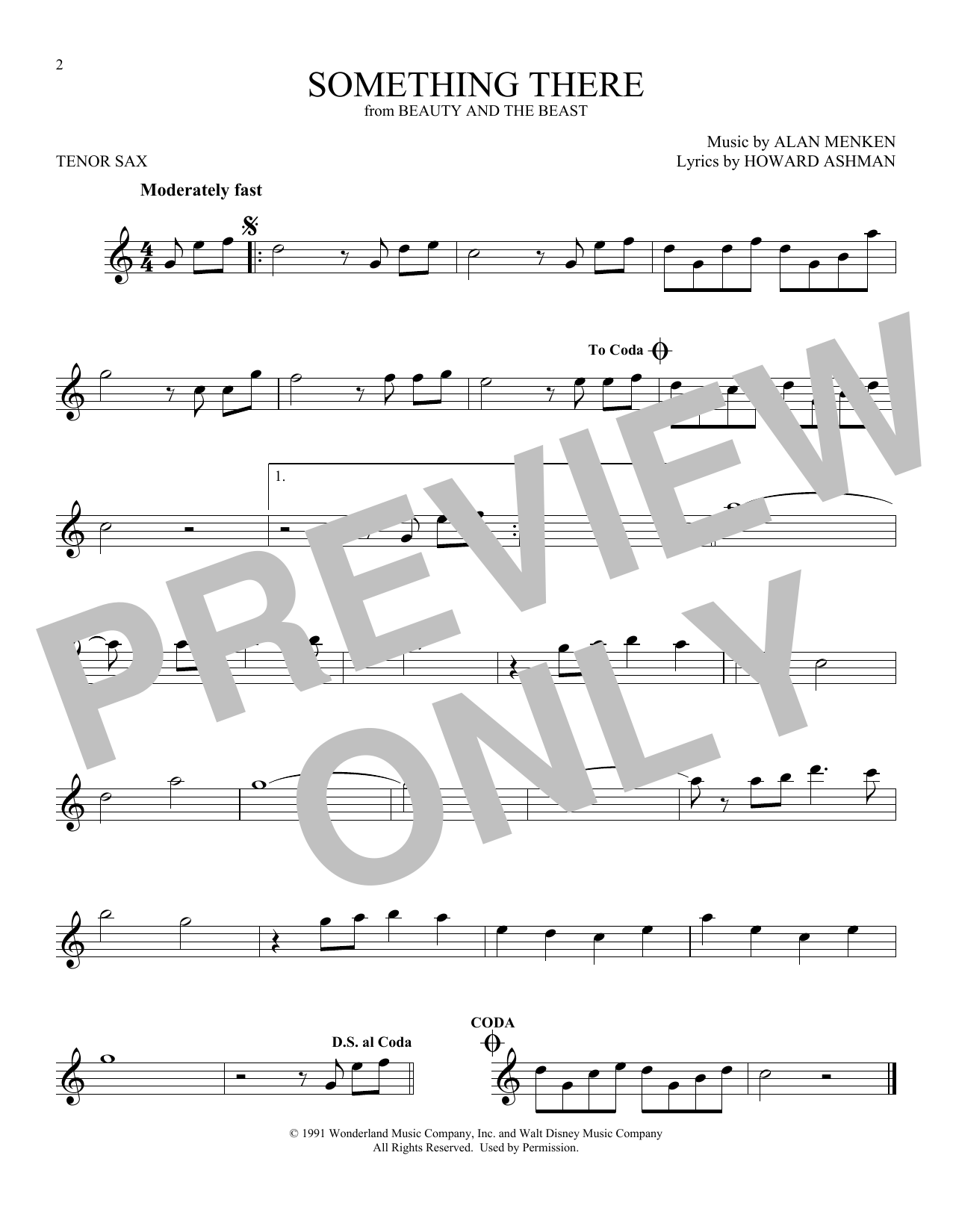 Product gallery: Page 1 of 1 Something There (from Beauty And The Beast), Alan Menken & Howard Ashman
