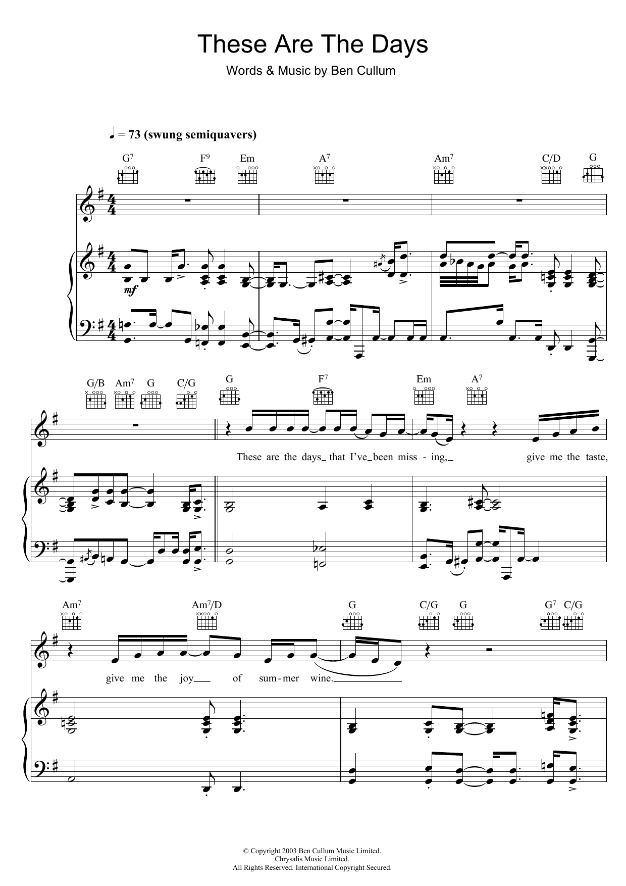 Product gallery: Page 1 of 1 These Are The Days, Jamie Cullum