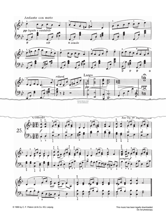 Produktgalerie: Seite 1 von 1 Russian Song, Op. 39, Pyotr Ilyich Tchaikovsky, Klavier