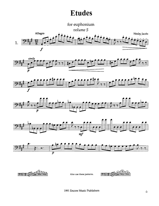 Product picture to: Euphonium Etudes, Vol. 5 Jacobs