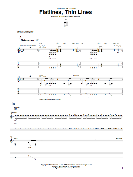Produktgalerie: Seite 1 von 1 Flatlines, Thin Lines, John 5, Gitarre