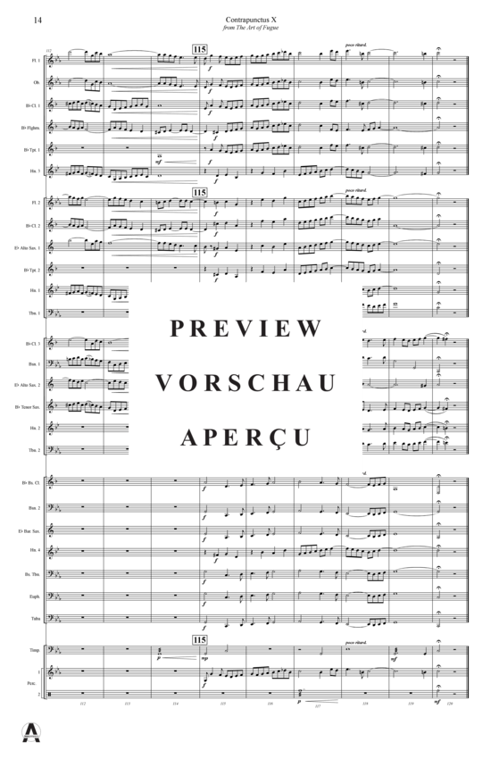 Produktgalerie: Seite 17 von 17 Contrapunctus 10 aus Kunst der Fuge , , (Concert Band)