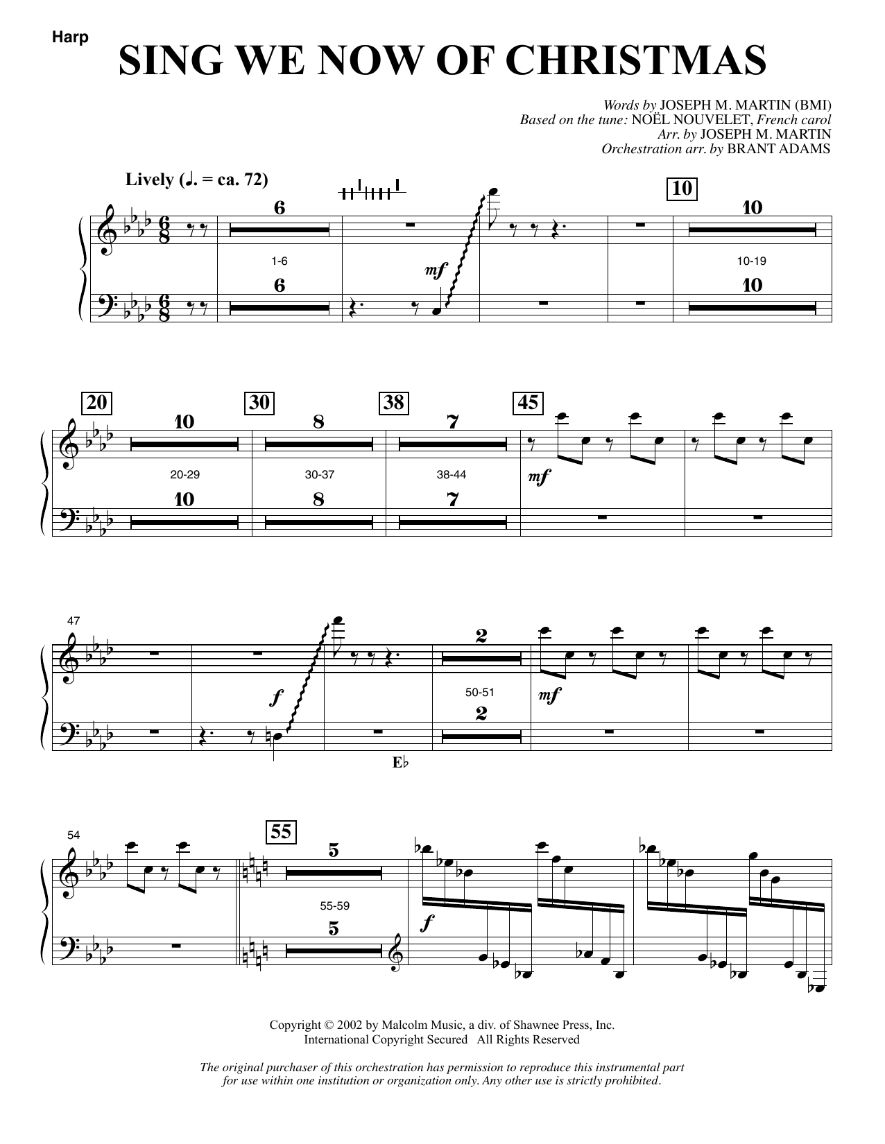 Produktbild zu: Sing We Now Of Christmas (from Morning Star) - Harp