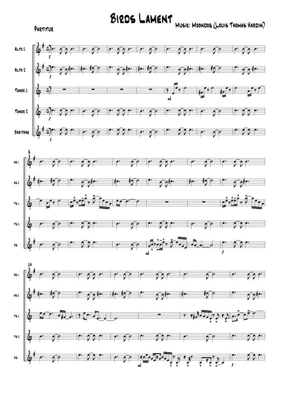 gallery: Birds Lament, , Saxophonquintett