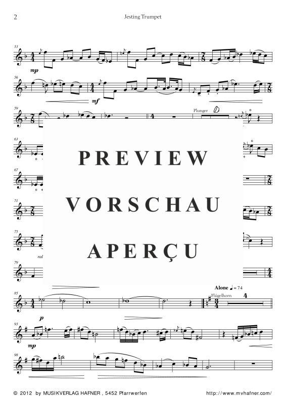 Produktgalerie: Seite 5 von 11 Jesting Trumpet, , (Trompete in B und Klavier)