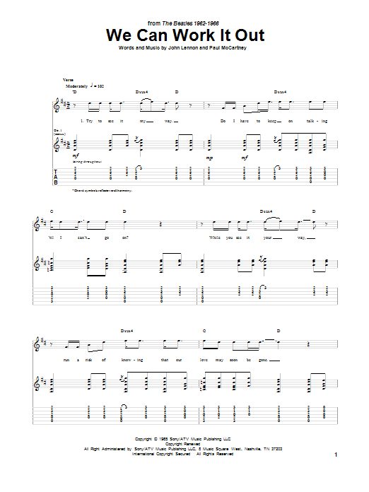 Product gallery: Page 1 of 1 We Can Work It Out, The Beatles