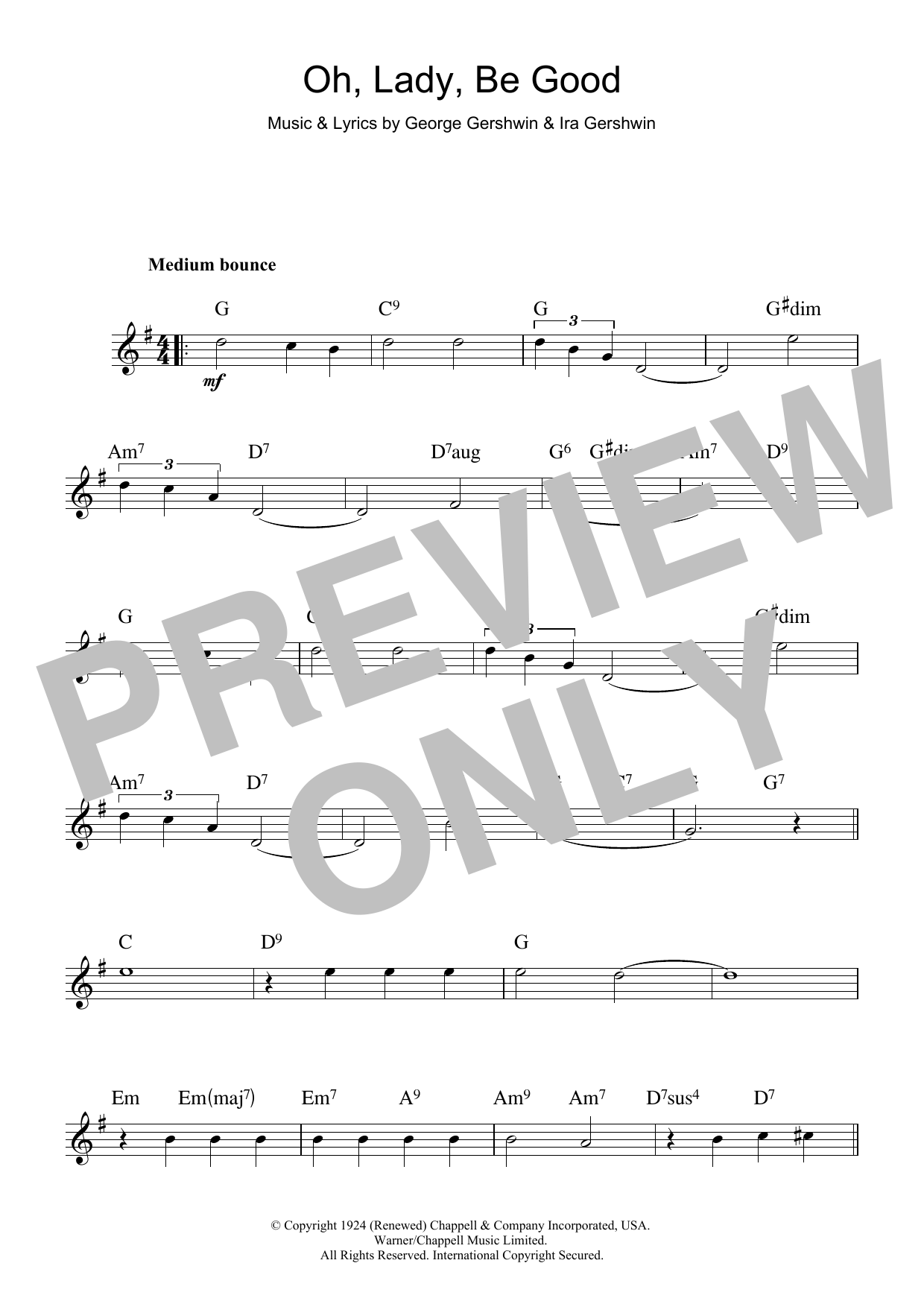 Produktbild zu: Oh, Lady, Be Good