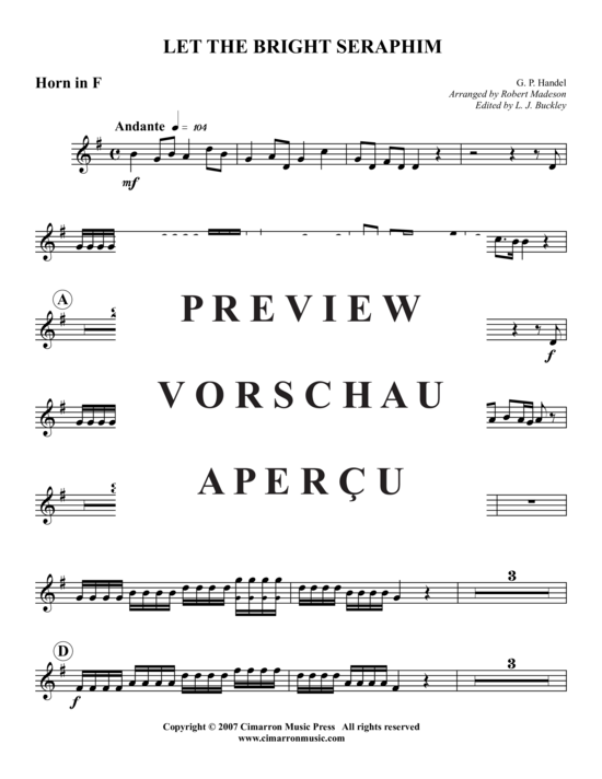 gallery: Let the Bright Seraphim , , (Blechbläserquintett)