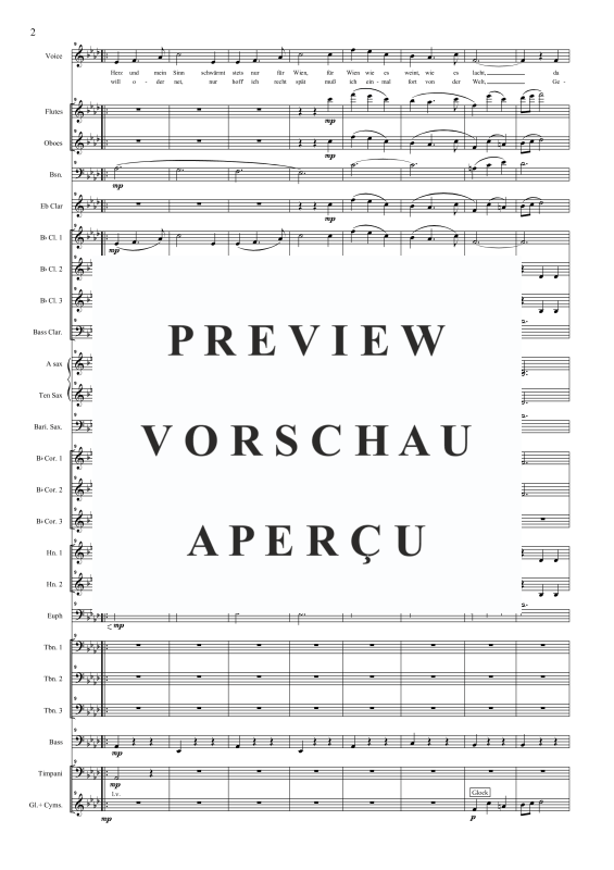 Product gallery: Page 5 of 11 Vienna, City of my Dreams, , Solo Voice and Concert Band