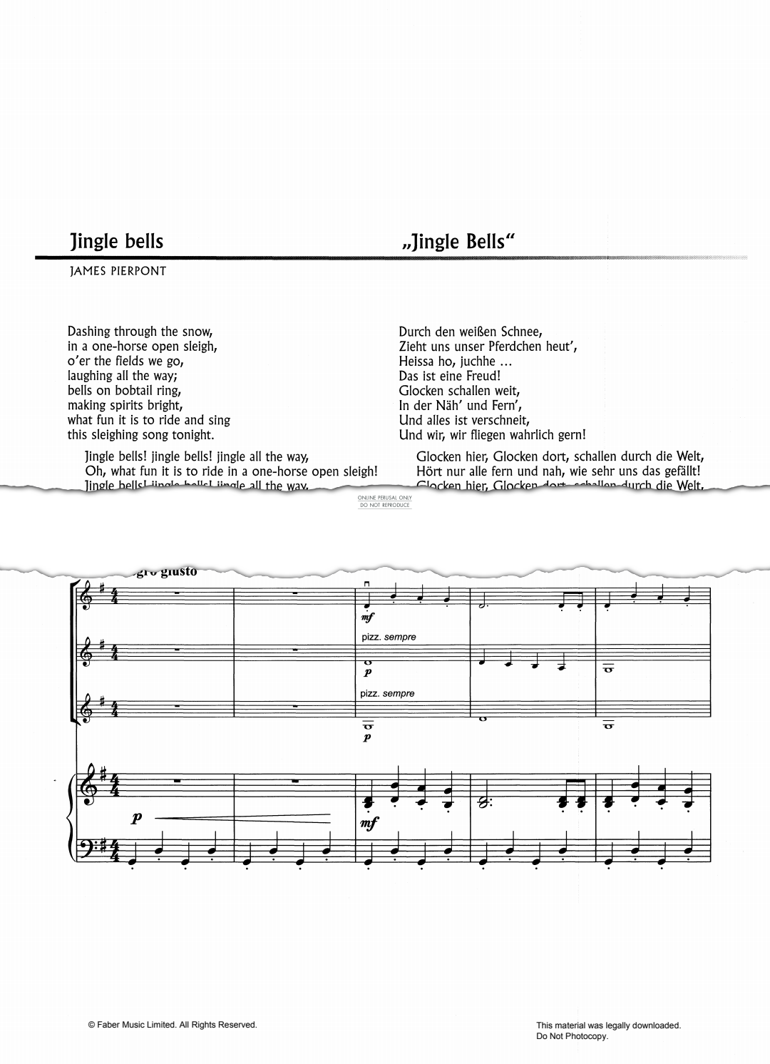 Produktgalerie: Seite 1 von 1 Jingle Bells, James Pierpont, Klavier, Viola, Violine, Violoncello