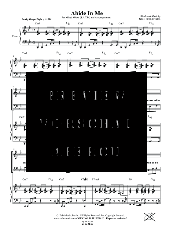 Produktgalerie: Seite 7 von 11 Abide In Me, , Gemischter Chor und Klavier