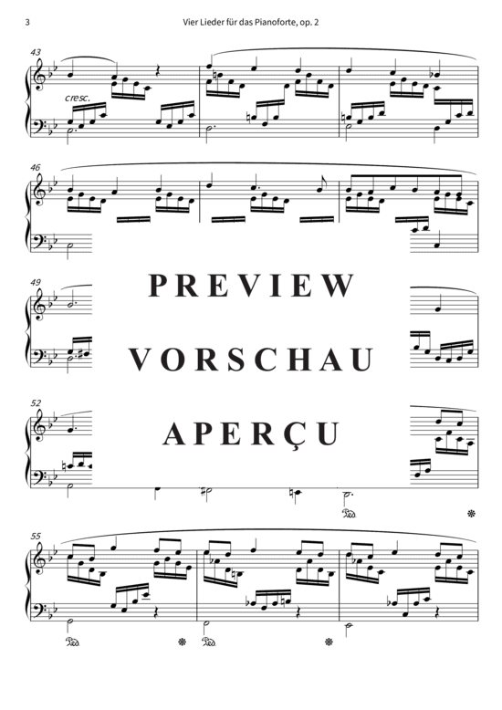 Product gallery: Page 7 of 8 Vier Lieder für das Pianoforte, op. 2 , , Piano Solo
