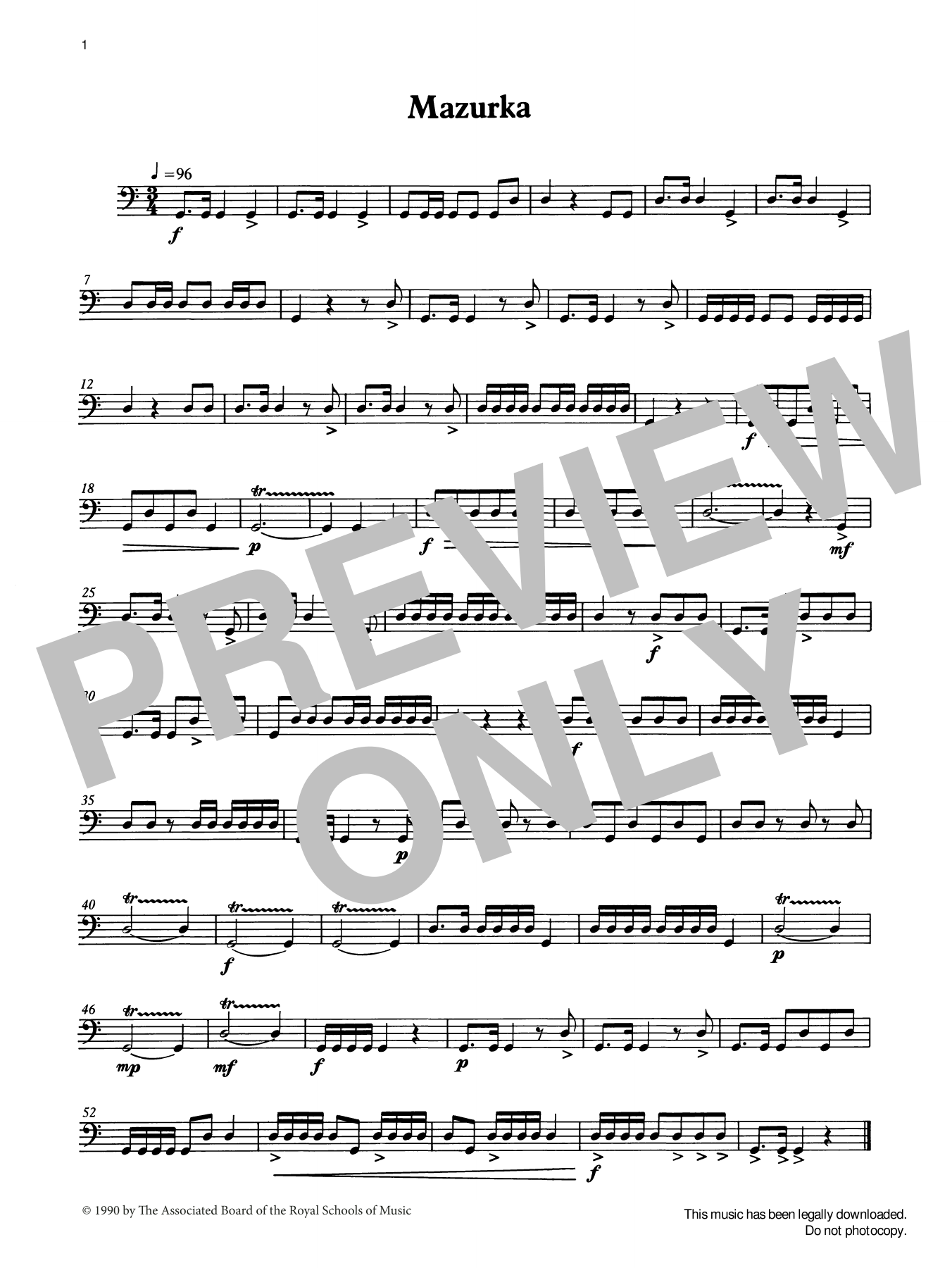 Product gallery: Page 1 of 1 Mazurka from Graded Music for Timpani, Book II, Ian Wright