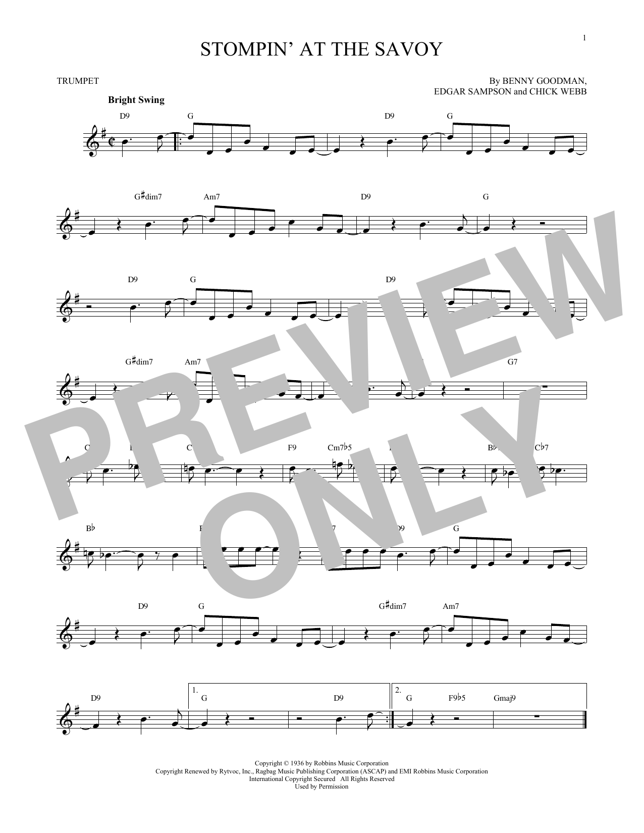 Produktgalerie: Seite 1 von 1 Stompin' At The Savoy, Benny Goodman, Trompete