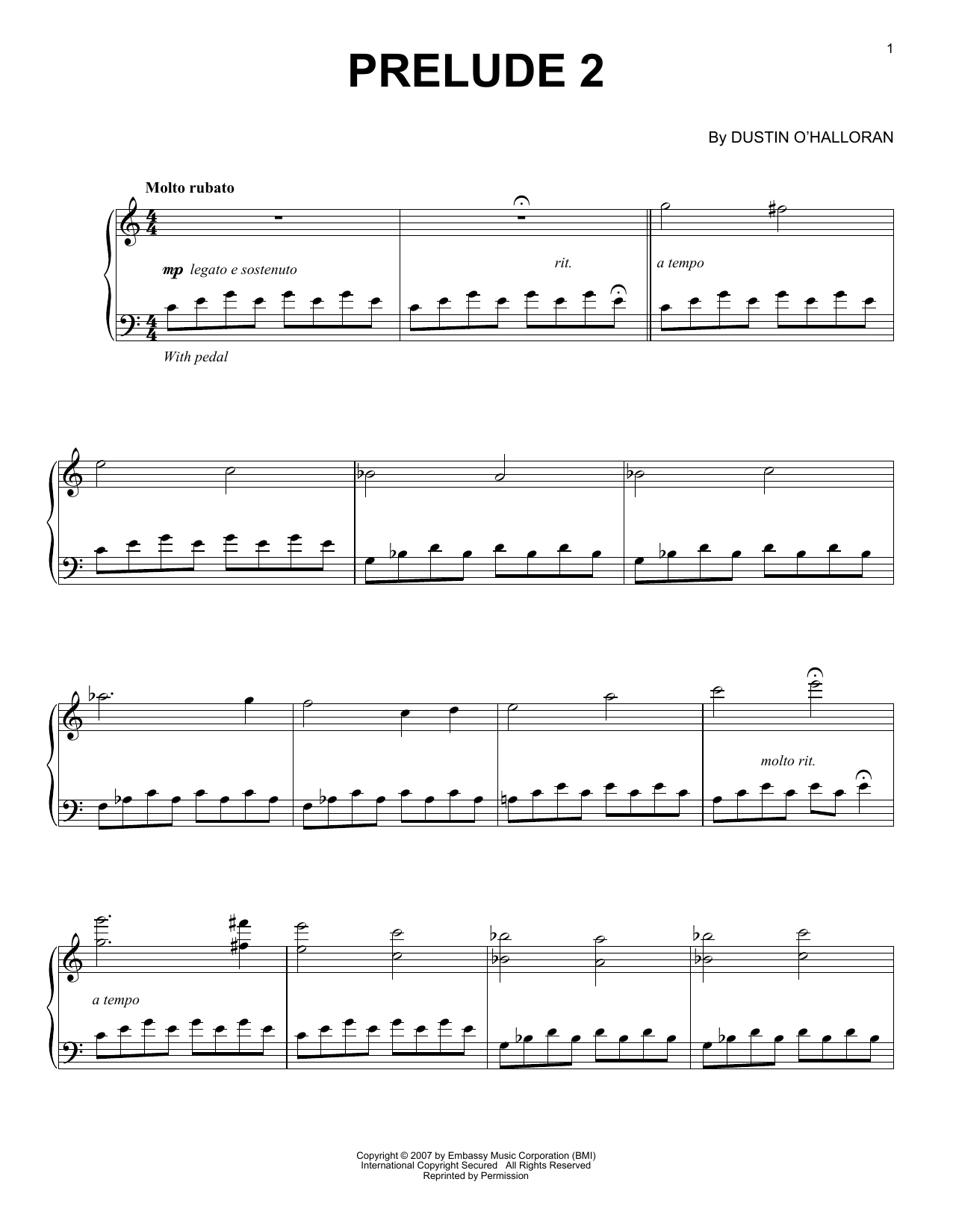 Produktgalerie: Seite 1 von 1 Prelude No. 2, Dustin O'Halloran, Klavier