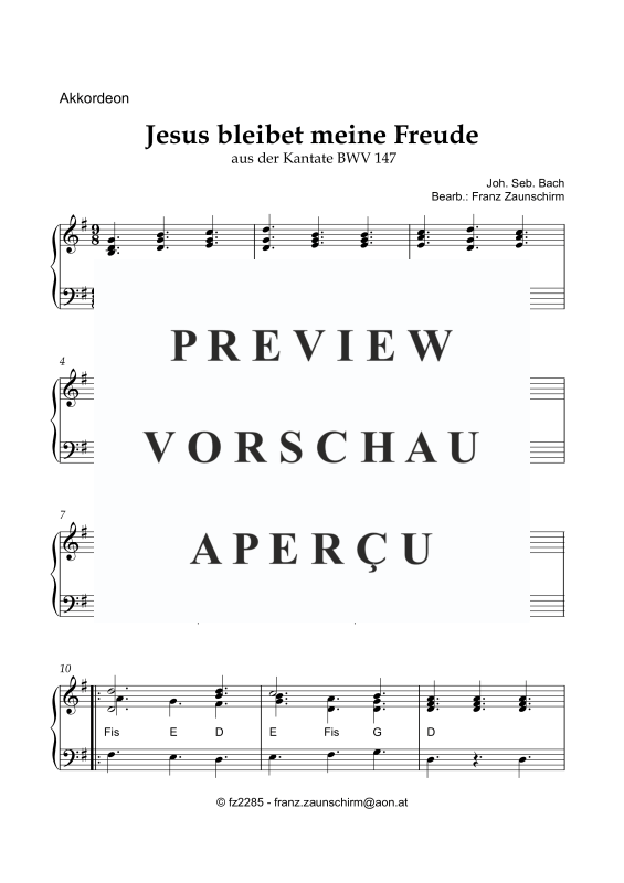 Product gallery: Page 6 of 8 Jesus bleibet meine Freude, , Oboe and Accordion