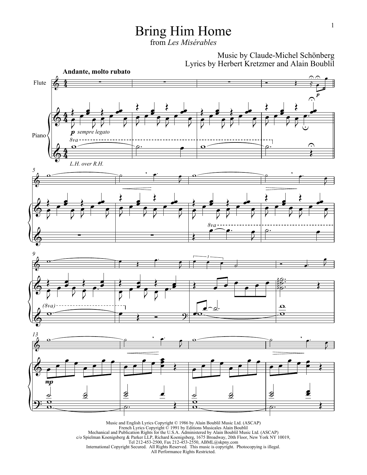 Produktbild zu: Bring Him Home (from Les Miserables)