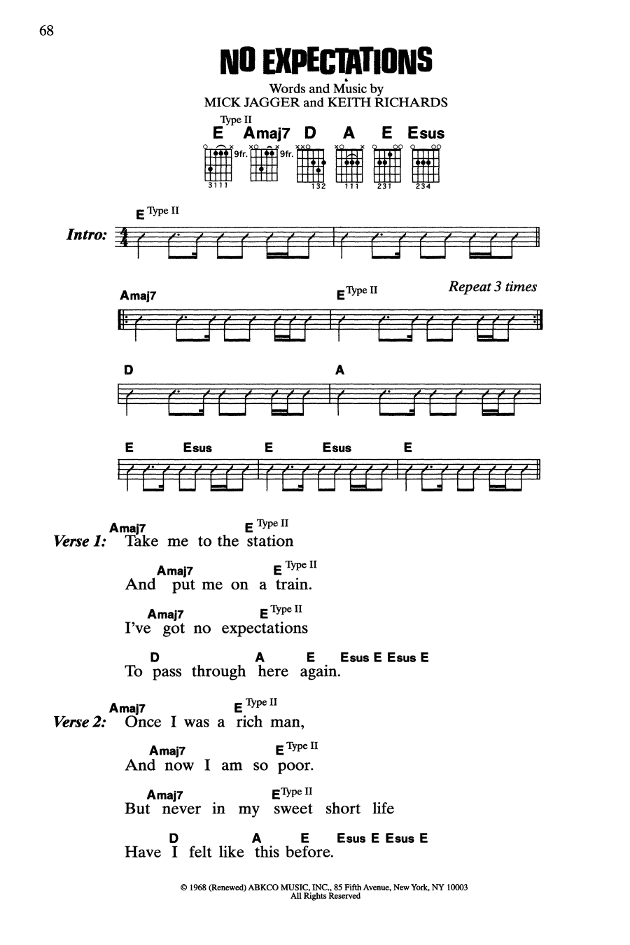 Produktgalerie: Seite 1 von 1 No Expectations, The Rolling Stones, Gitarre