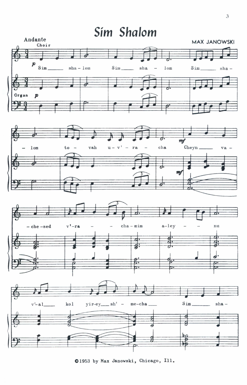 Produktbild zu: Sim Shalom (Grant Us Peace)