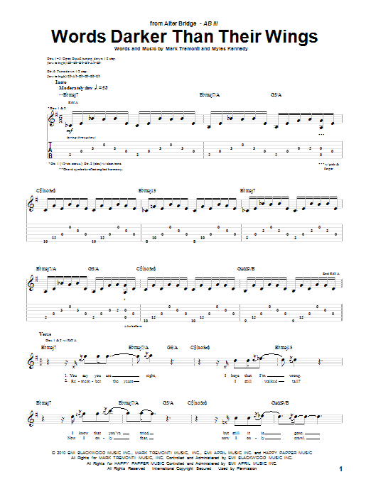 Product gallery: Page 1 of 1 Words Darker Than Their Wings, Alter Bridge