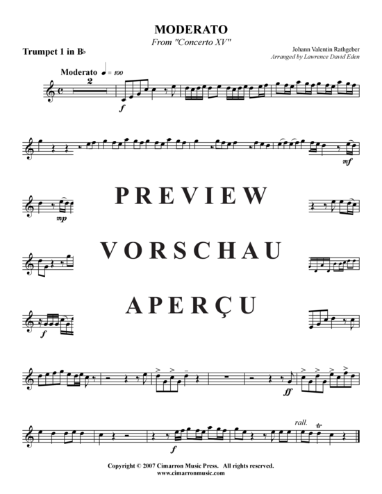Produktgalerie: Seite 7 von 9 Moderato aus Concerto XV , , (Blechbläserquintett)