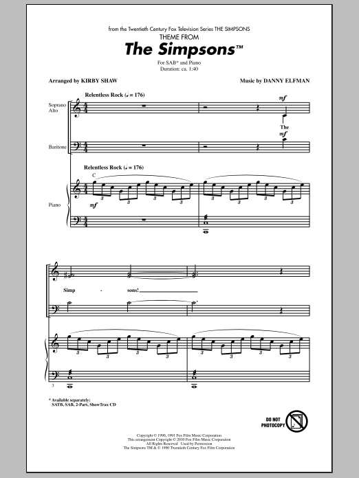 Produktbild zu: Theme From The Simpsons