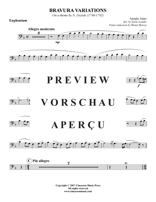 Product gallery: Page 11 of 18 Bravura - Variations , , (baritone/pos + piano)