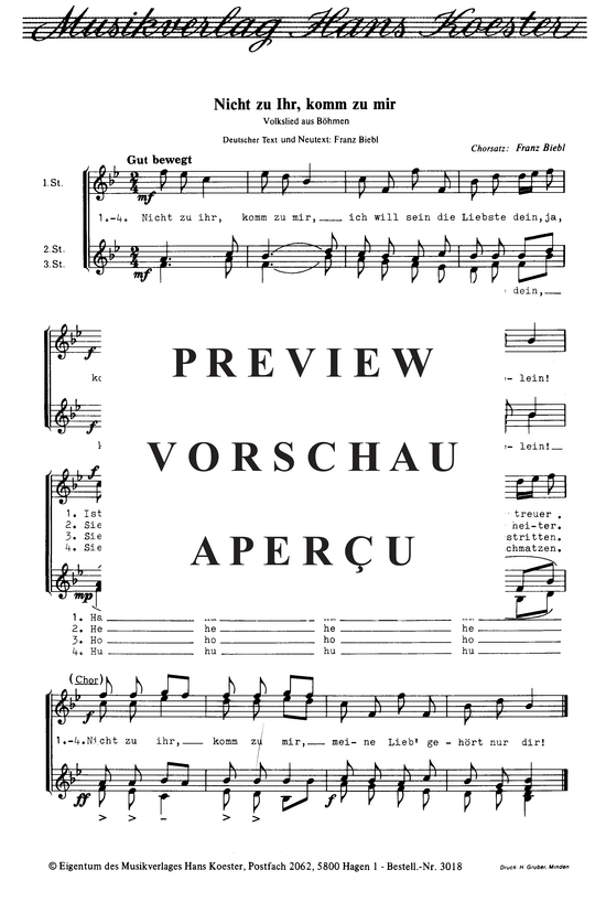 Nicht zu Ihr, komm zu mir 